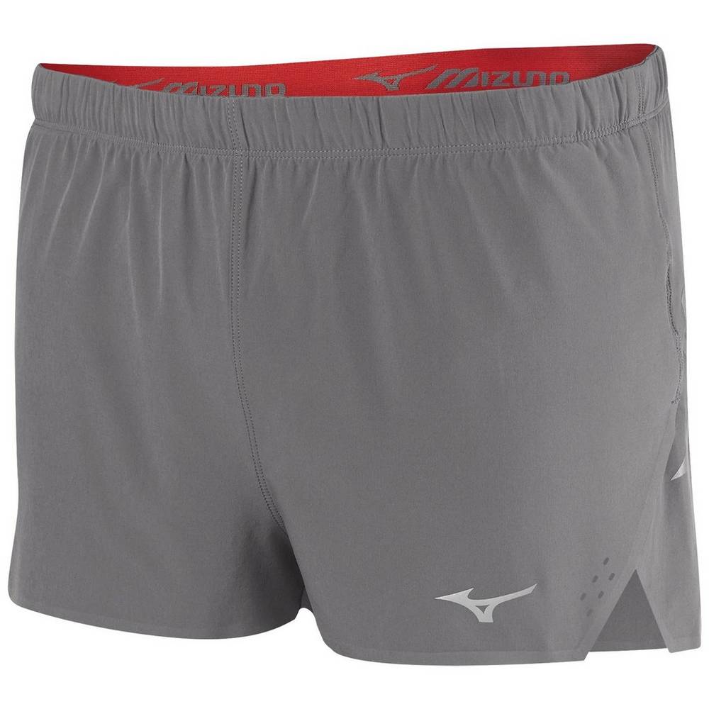 Pantaloncini Mizuno Aero 1.5" Split Uomo - Grigie - 92750-FOWN